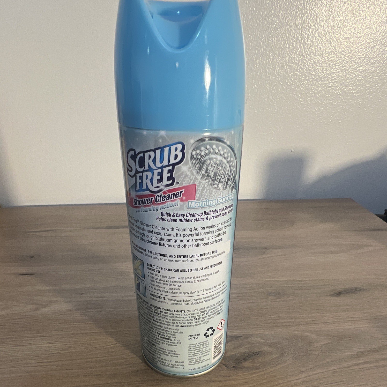 Scrub Free Shower Cleaner Foaming Action Morning Sunrise Scent Aerosol 12 oz