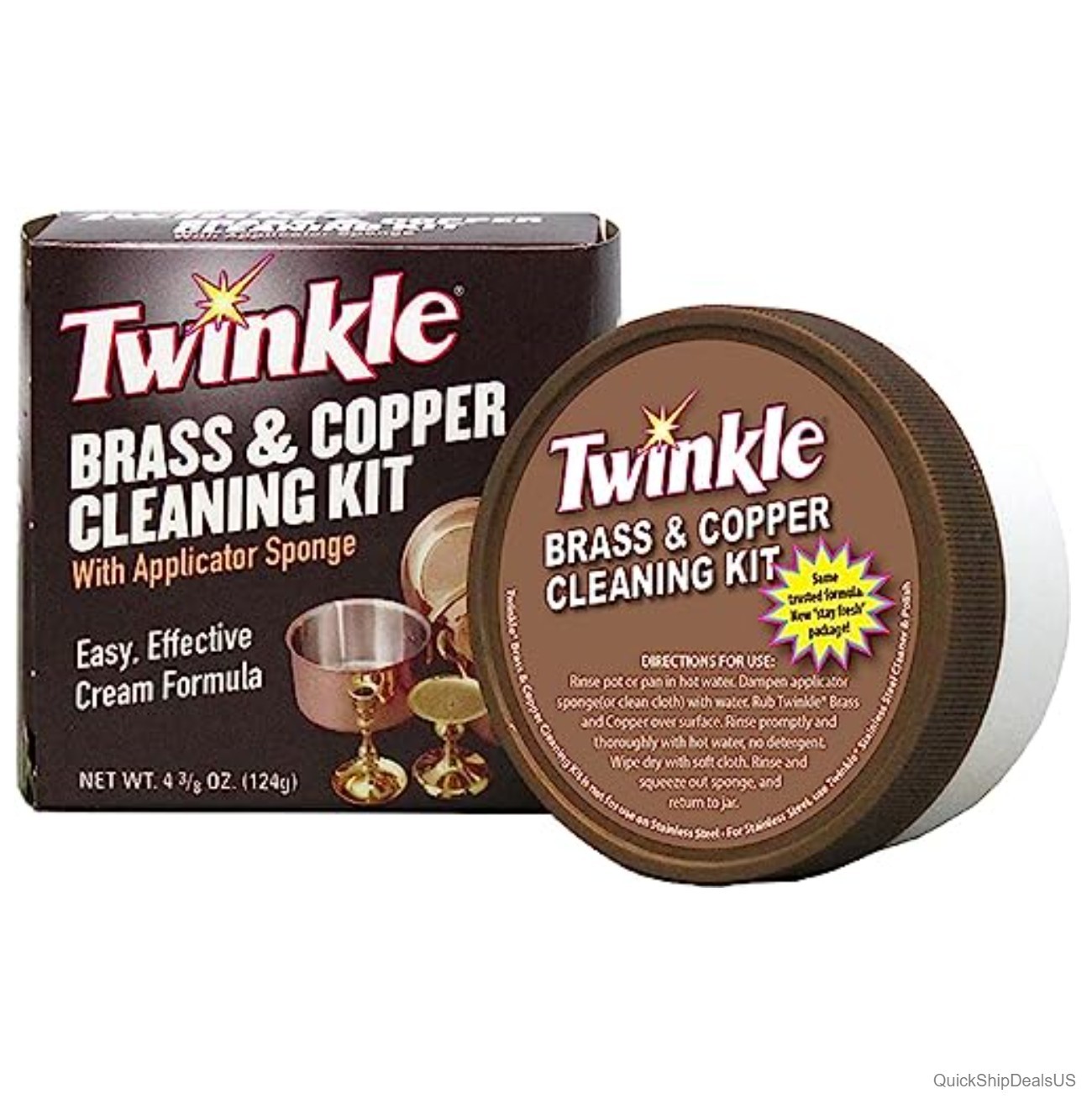 Metal Cleaning Kit Brass Copper Polish 1.12 Lb High Shine Restorer