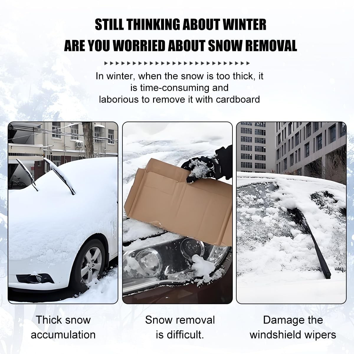 Auto Windshield Ice Scraper with Foam Handle Snow Frost Ice Removal Tool