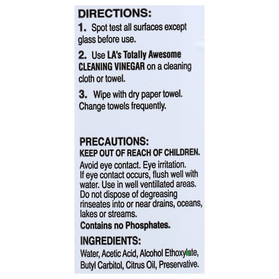 6 X LA’s Totally Awesome Multipurpose Cleaning Vinegar, 64-oz EACH Free Ship