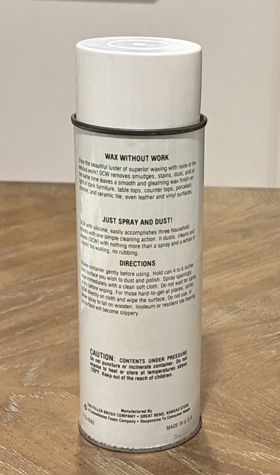 Fuller Brush Company D.C.W. Dust Cleans Waxes Furniture Polish 22 oz. NEW
