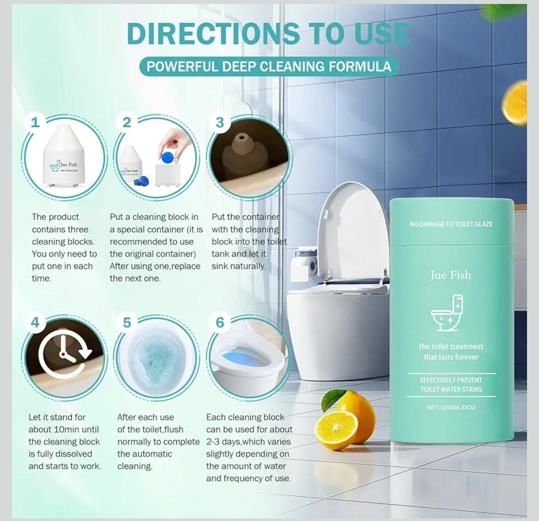 Toilet Cleaner Dirt Removal Long Lasting Freshness Odor Eliminator Automatic