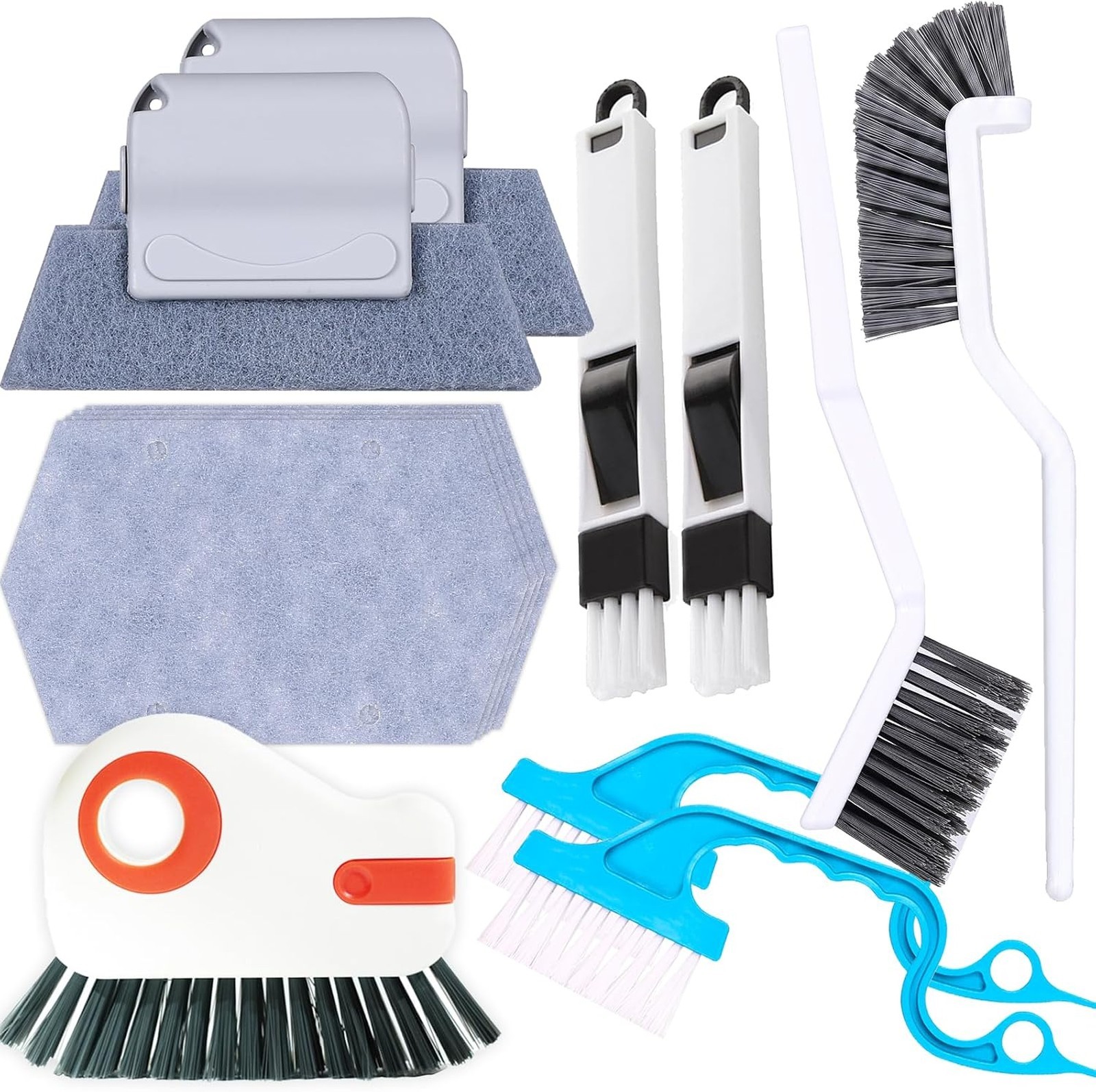 13pcs Window Sill Cleaner Tools Deep Crevice Brush Tracks Tile Joint Gunk