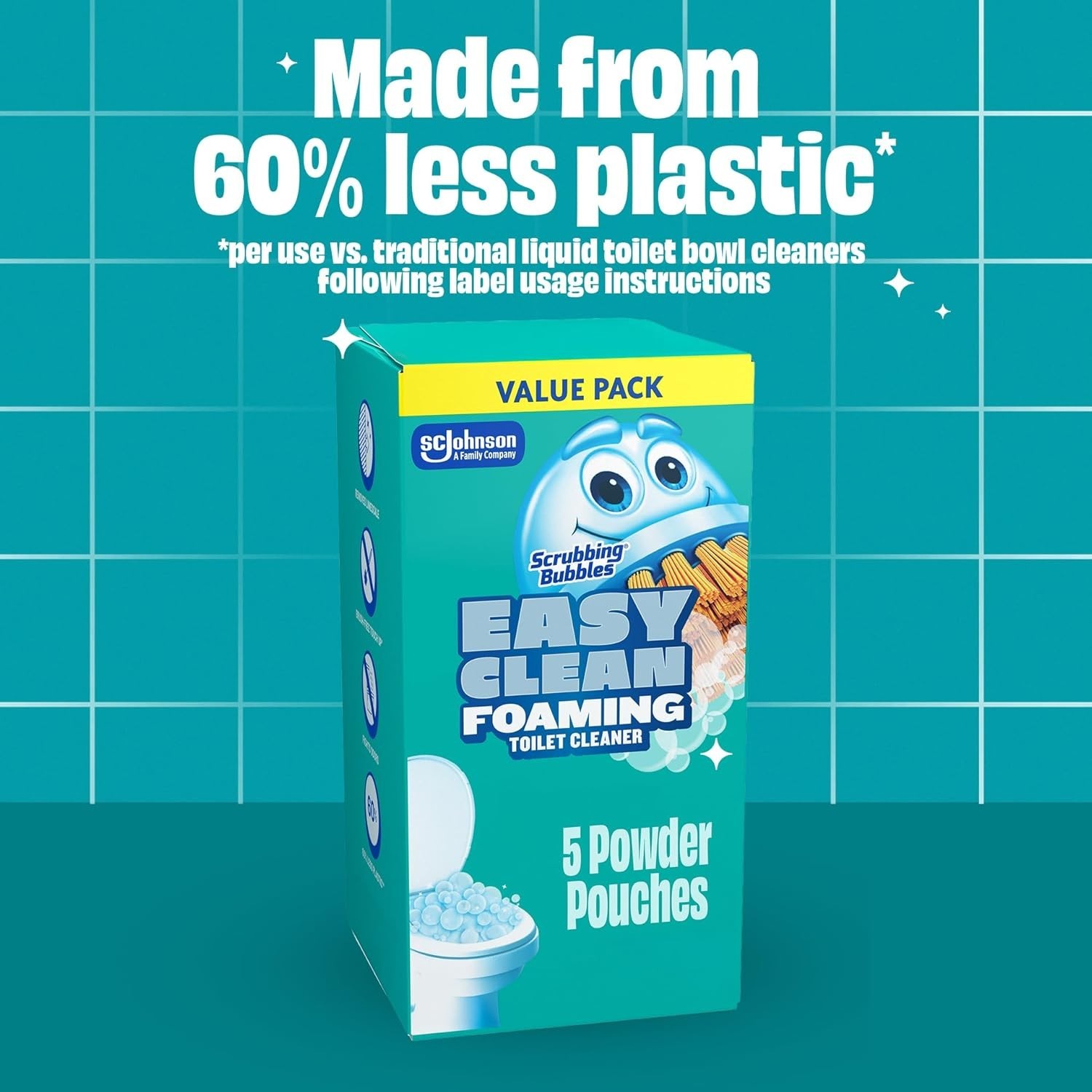 Scrubbing Bubbles Easy Clean Foaming Toilet Bowl Cleaner Easy Drop100g 2 Pouches
