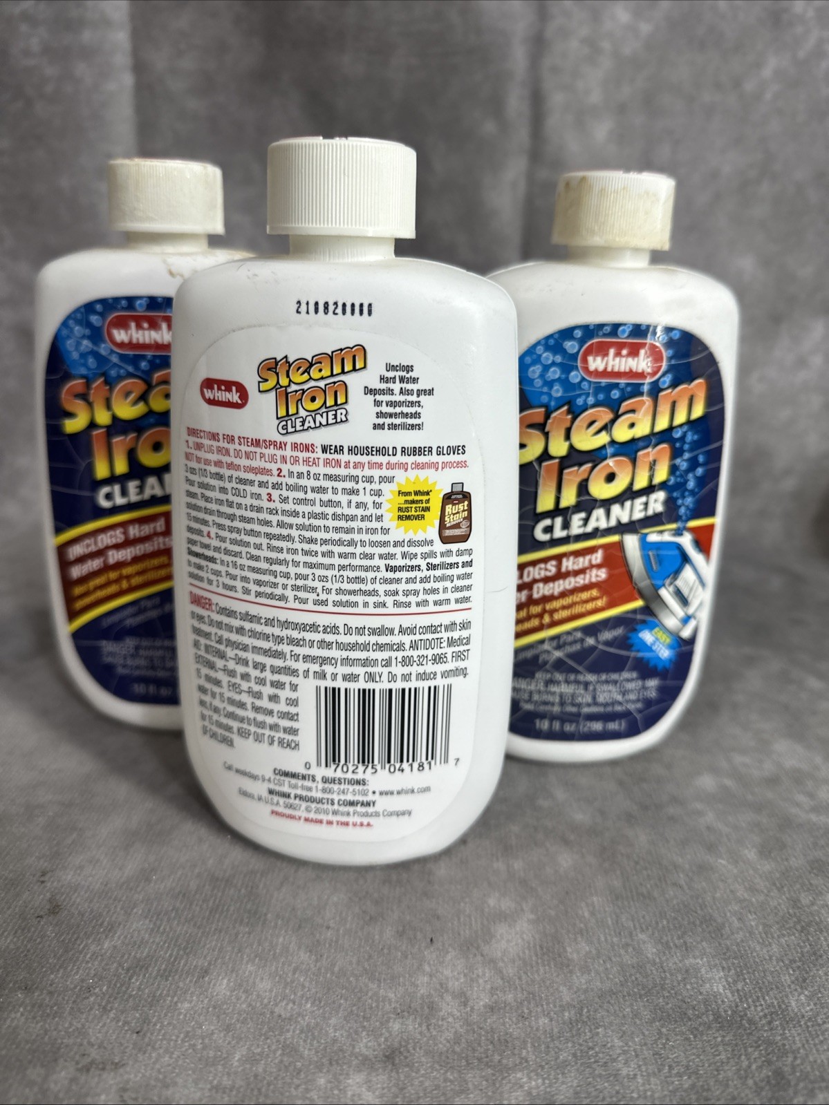 3 Whink Steam Iron Cleaner Unclogs Hard Water Deposits Discontinued 10 oz