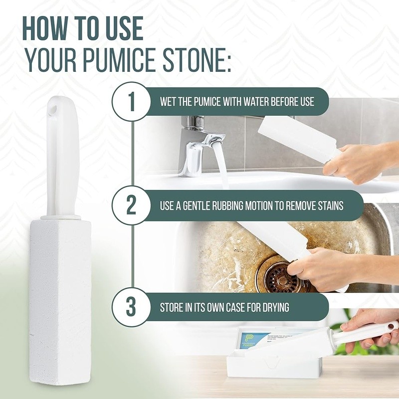 Pumice Stone Toilet Cleaner Kit Eco-Friendly Odorless Stain Remover Durable Tool