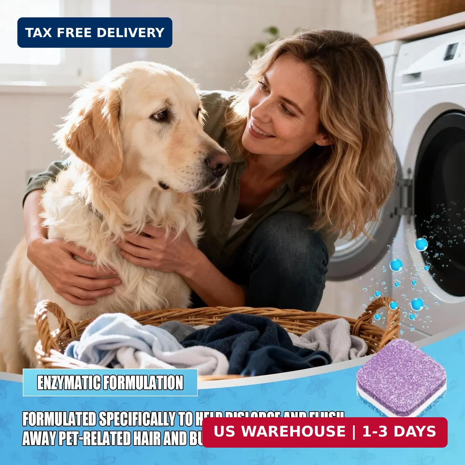 Washing Machine Cleaner Tablets – 24 Pack (12 Month Supply) | HE Compatible for