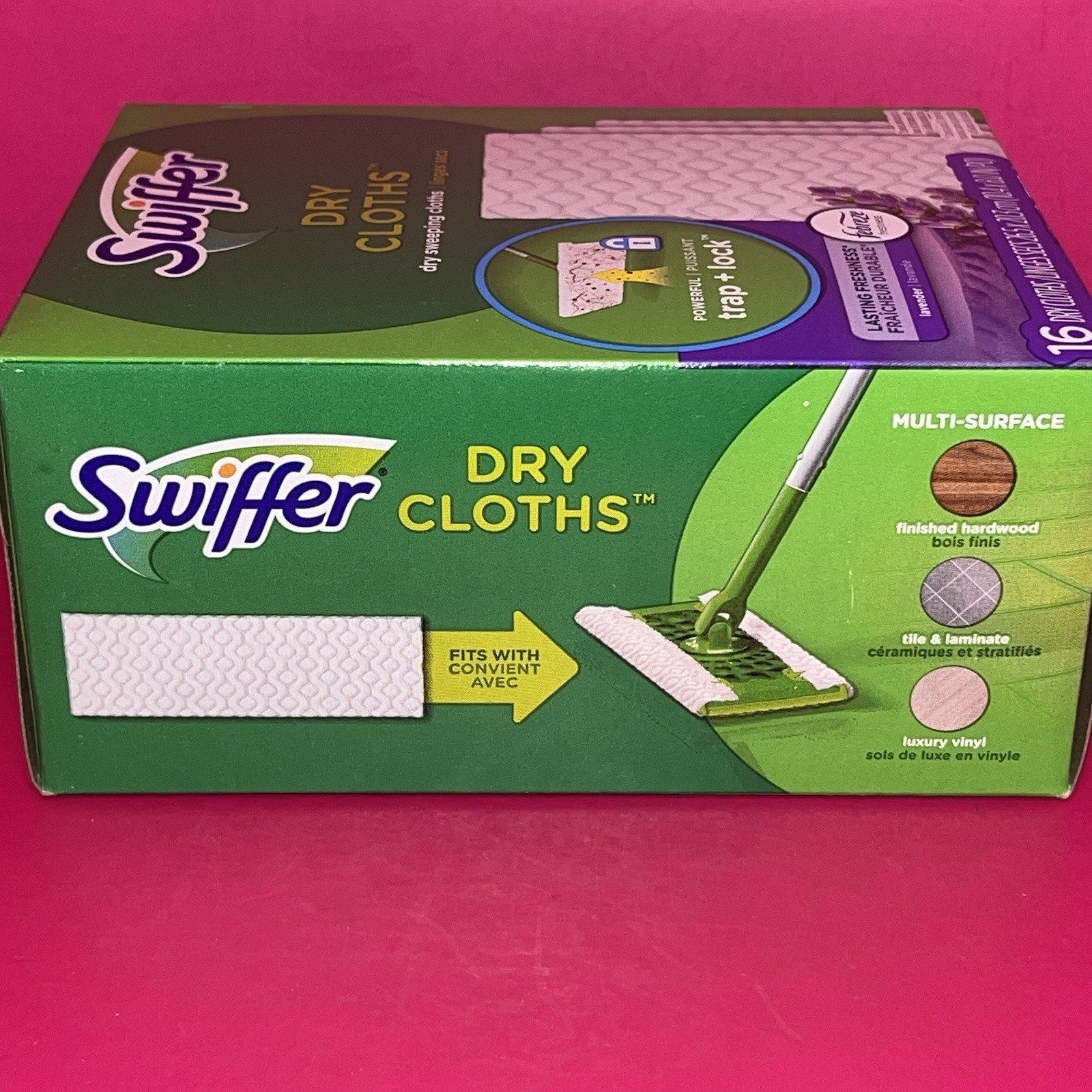Swiffer Dry Sweeping Cloths Lavender Febreze Scent 16 Dry Cloths 2 Boxes