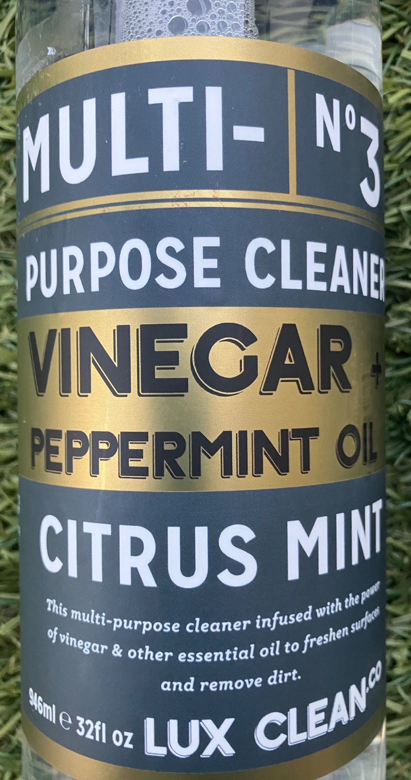 2X Lux Clean Co VINEGAR + PEPPERMINT Oil Spray MULTI PURPOSE CLEANER Citrus Mint