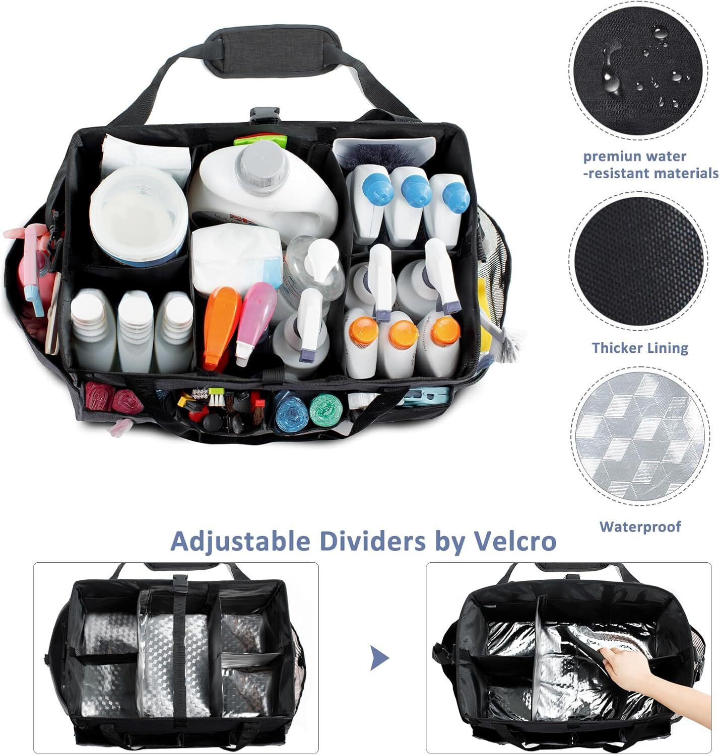 Caddy de limpieza para organizador de proveedores de limpieza profesional de 17″