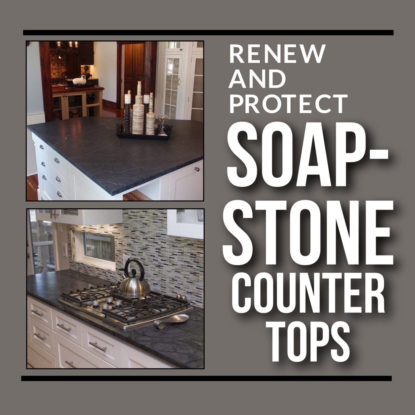 All Natural Beeswax Countertop Care for Soapstone, Slate, Concrete Composite a
