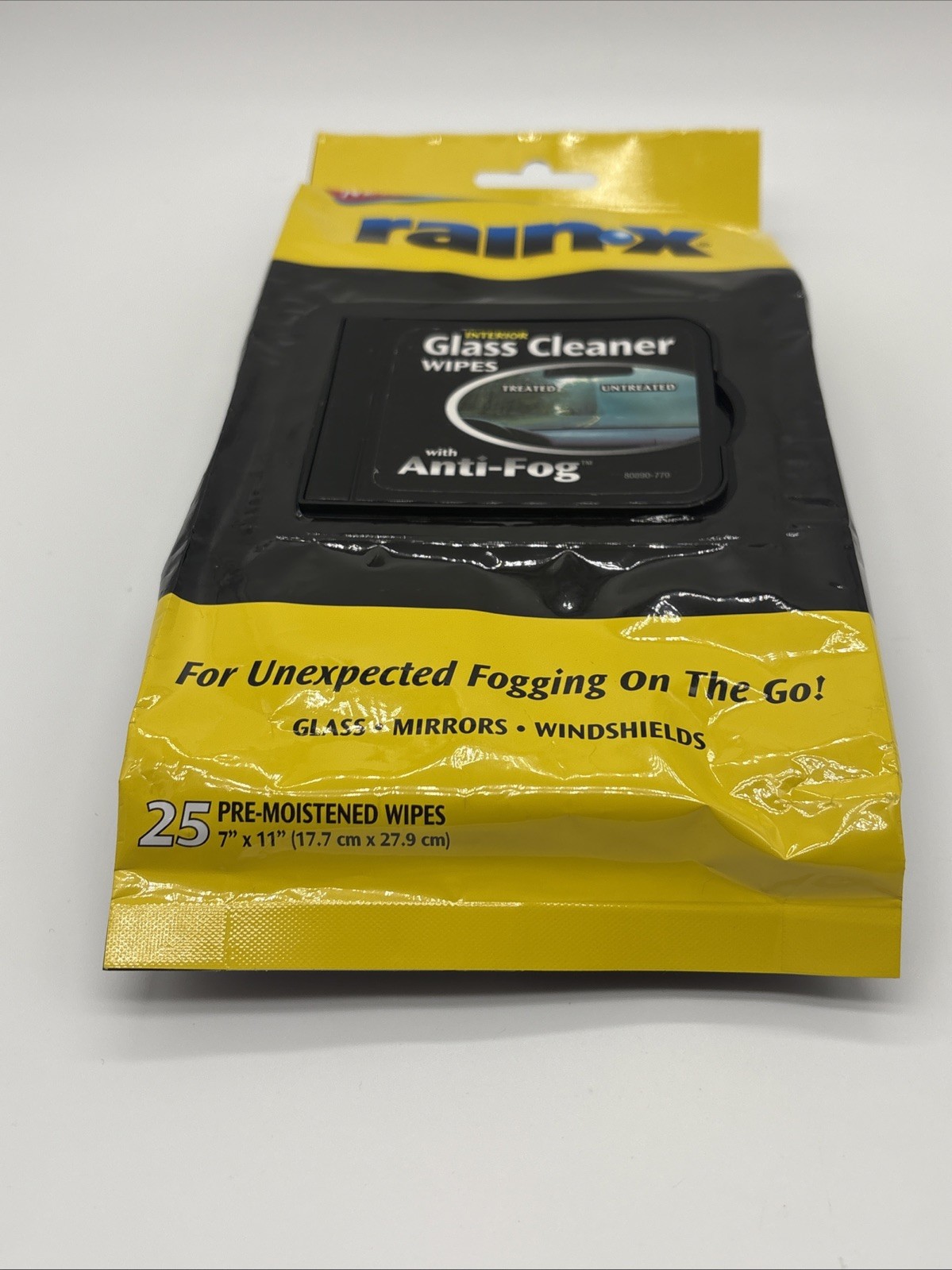 Rain-X Interior Glass Cleaner Wipes With Anti-Fog 25 Wipes New Sealed HTF