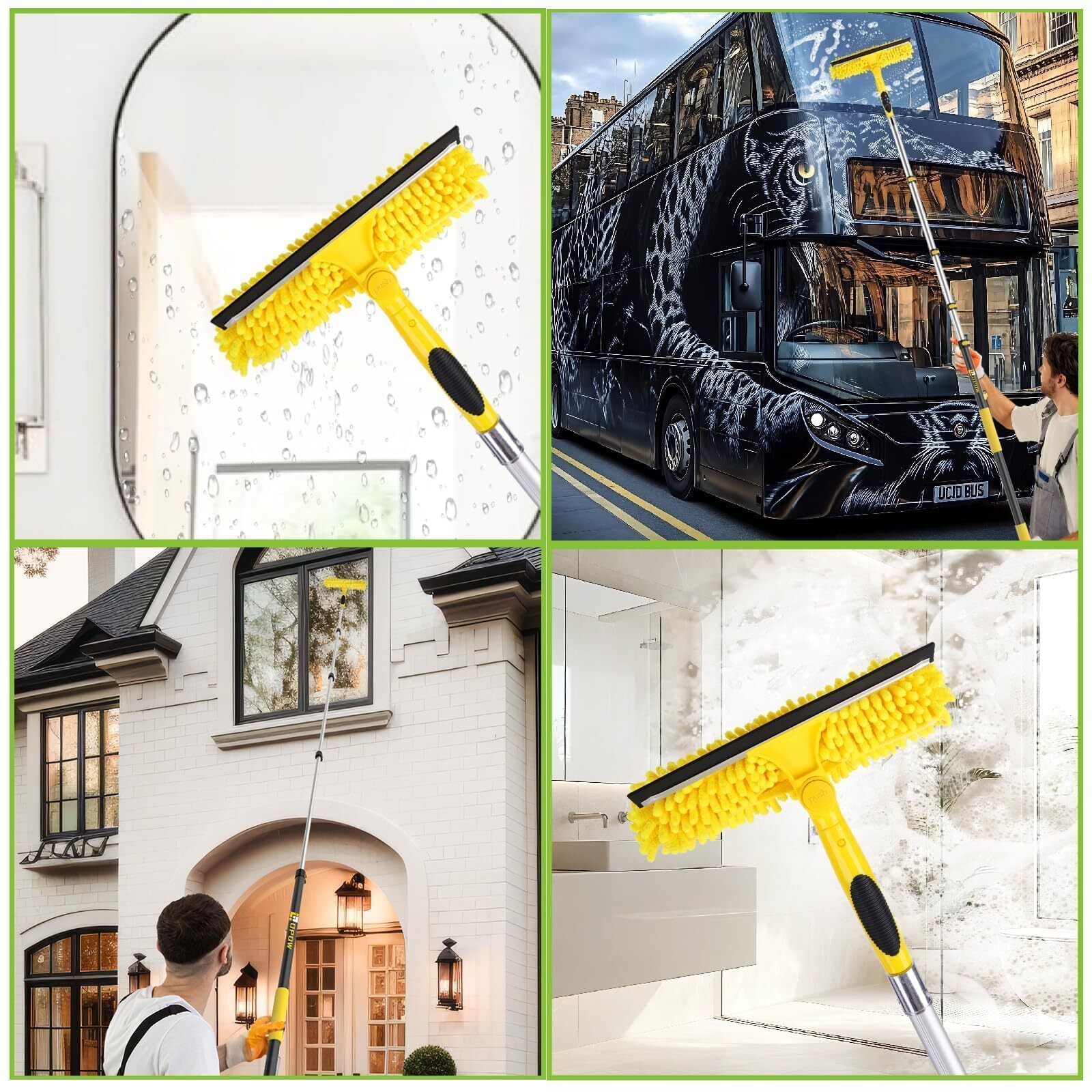 142Inch Telescopic Window Squeegee Cleaner Window Washing Equipment for Home Car