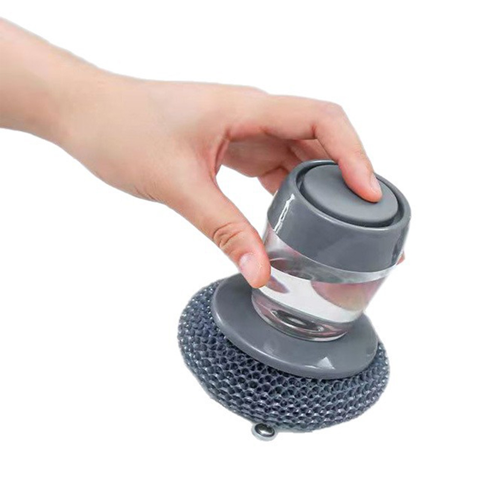 Kitchen Cleaning Brush Soap Dispensing Palm Dishwashing Pot Pan Scrubber Tools