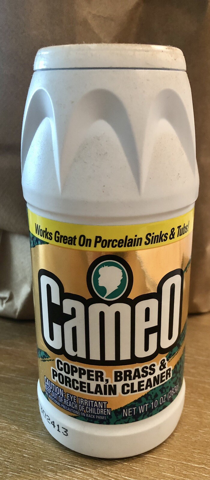 (1) CAMEO Copper Brass Porcelain Powder Cleaner 10 Oz No Phosphorus Discontinued