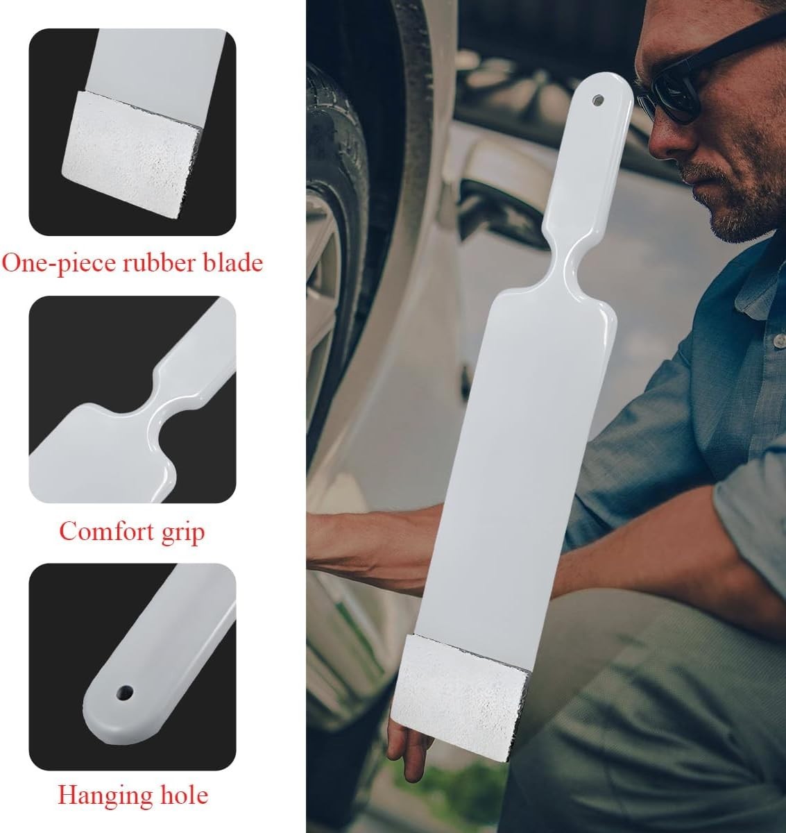 Durable Paddle Squeegee with Cleaning Pad – Ideal for Window Film Installation
