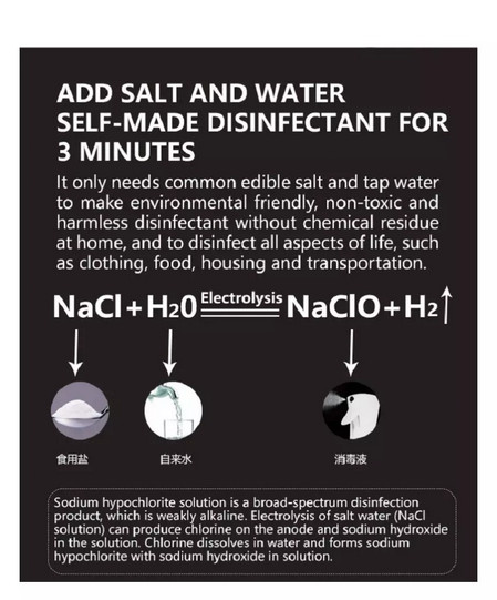 Electrolyzed Hypochlorous Acid Water Generator | Powerful Disinfectant Maker