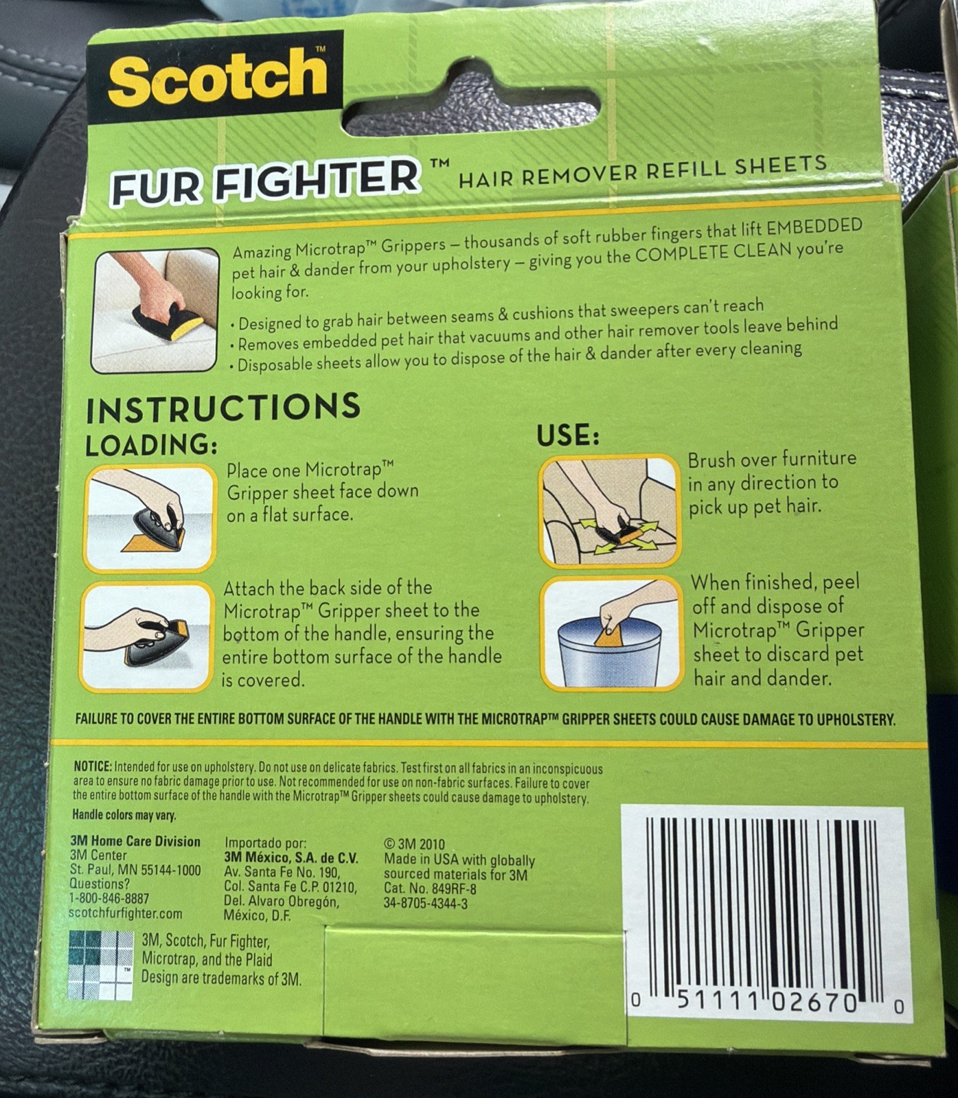 Lot 2 Scotch Fur Fighter Pet Hair Remover Refills 8 Sheets DISCONTINUED New