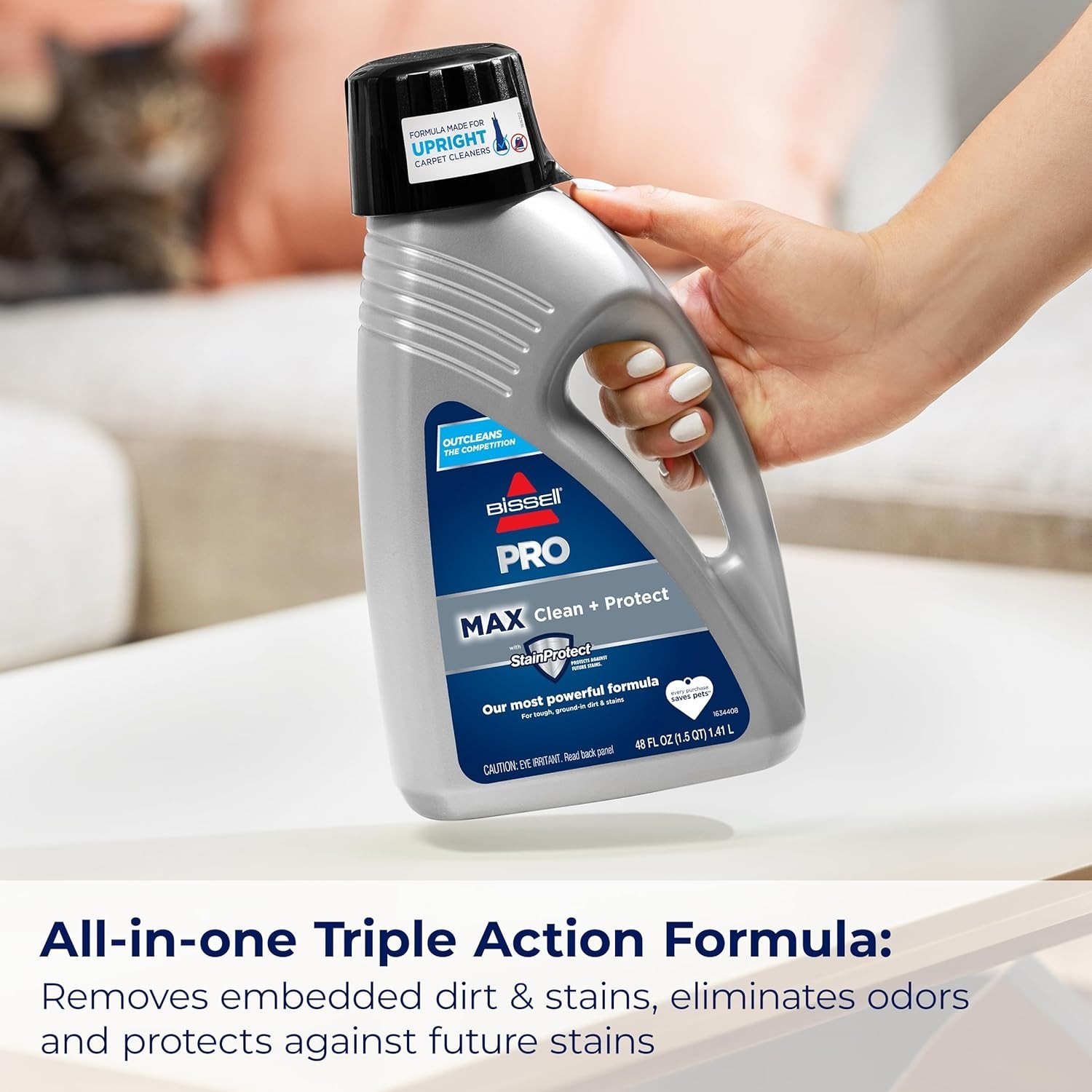 Bissell 78H63 Deep Clean Pro 4X Deep Cleaning Concentrated Carpet Shampoo, 48