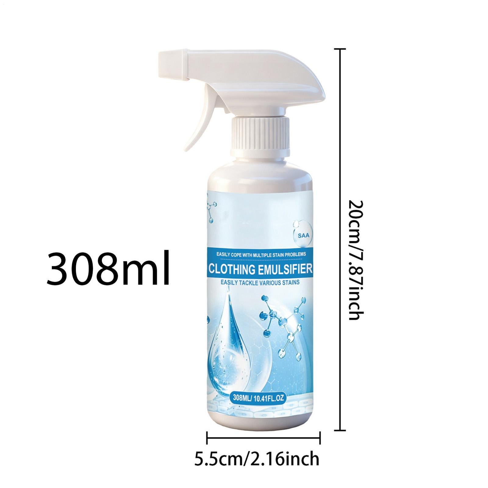 308ml Non Ionic Emulsifier Clothing Cleaner,Clothes Oil Laundry Cleaning Remover
