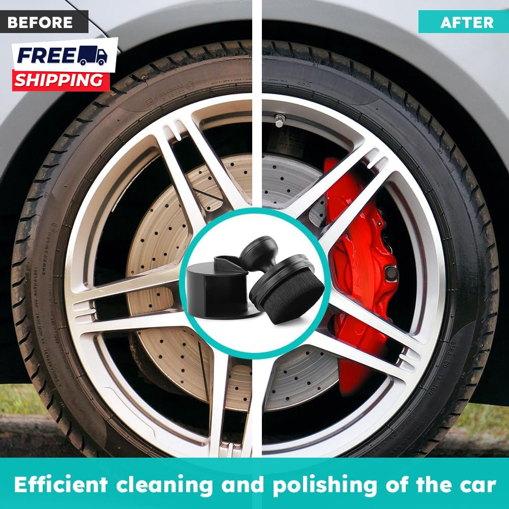 2 Pack Auto Detail Brushes Tire Shine Applicator Brush……