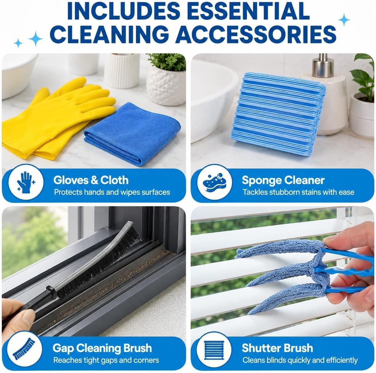 72 Inch Ceiling Fan Cleaner Duster Kit 8in1 Microfiber Extension Pole Set