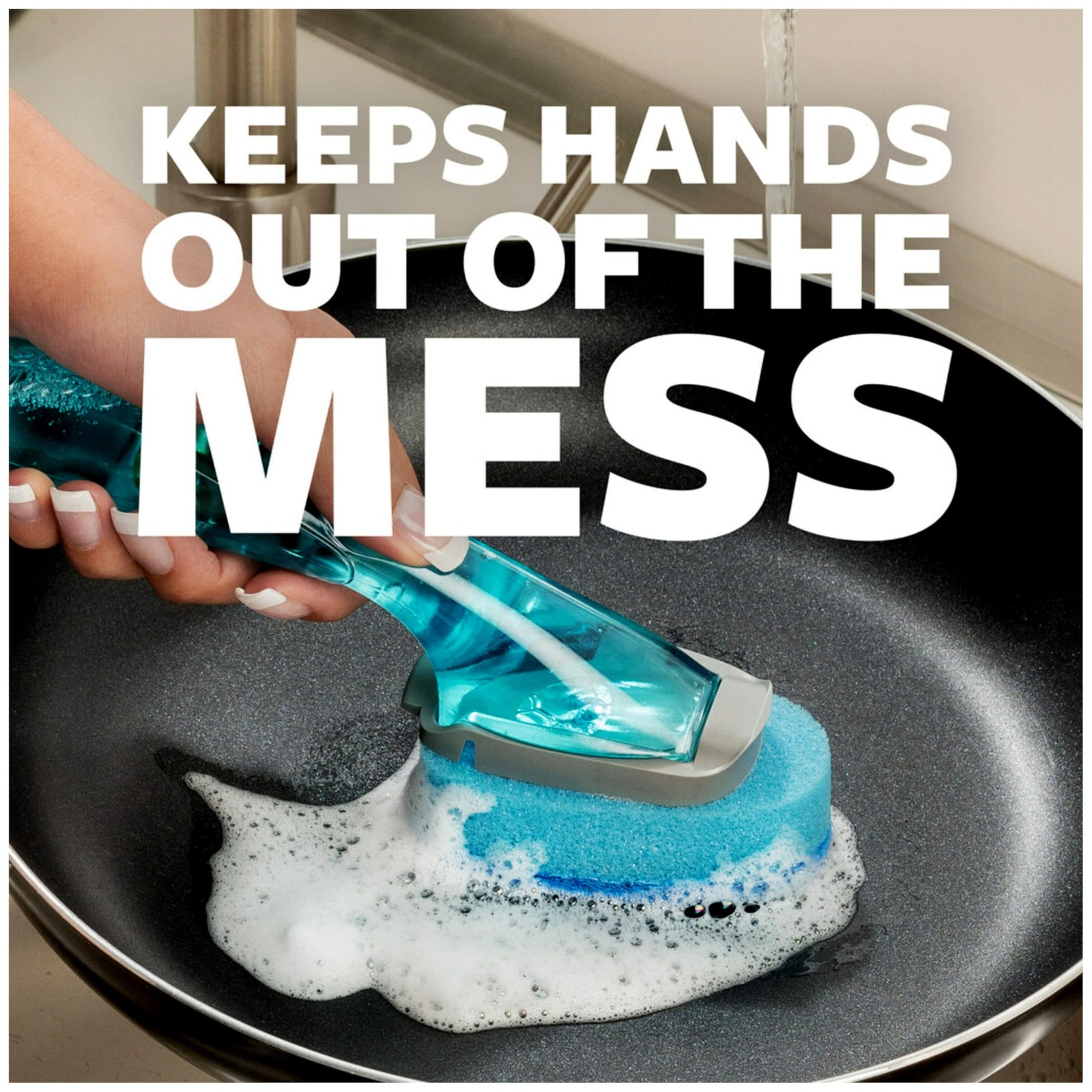 Non-Scratch Dishwand, Scrubber for Cleaning Kitchen, Bathroom, and Household, No