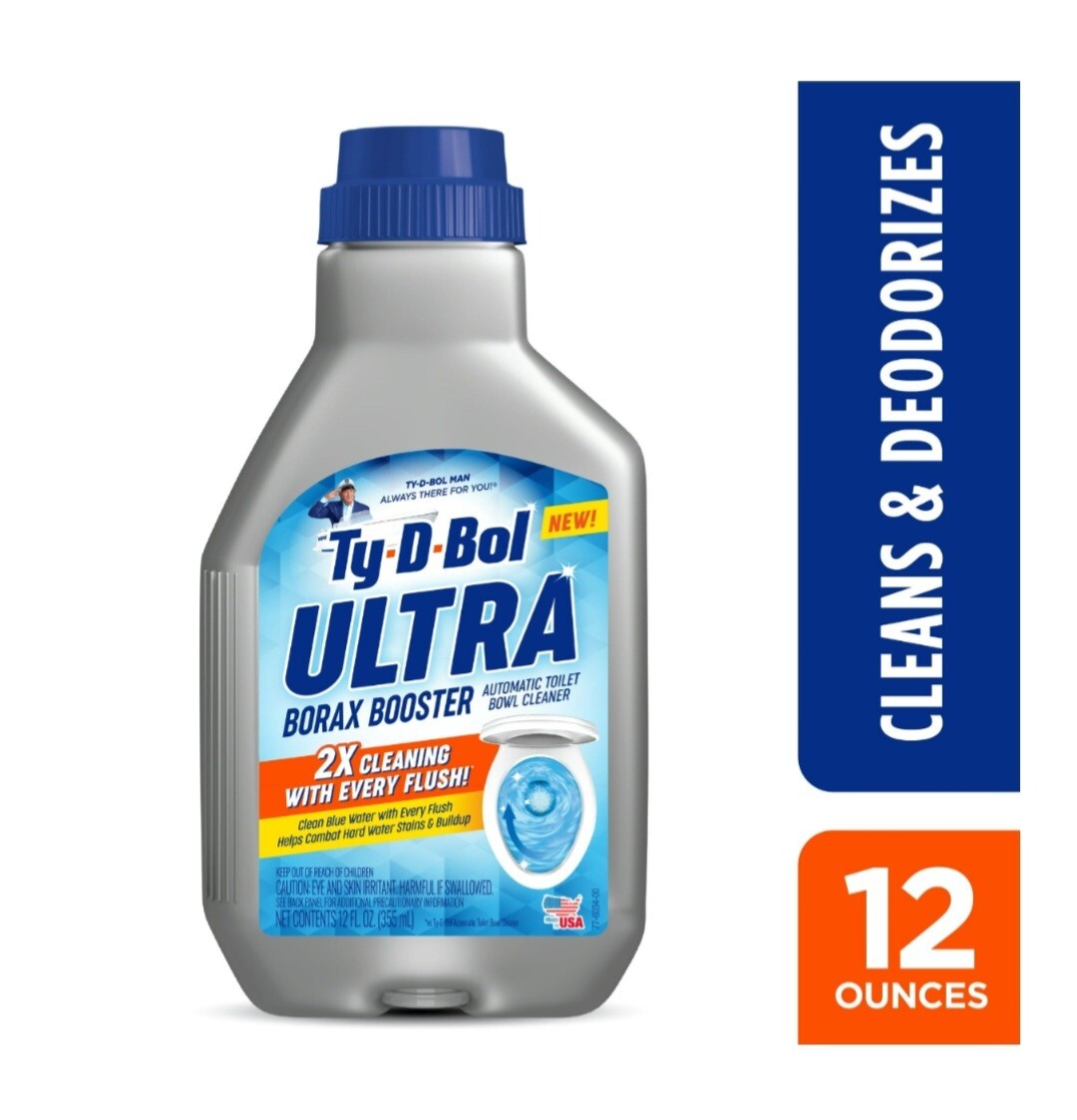 SINGLE BOTTLE TY-D-BOL BLUE ULTRA BOOSTER IN TANK LIQUID TOILET BOWL 2X CLEANER
