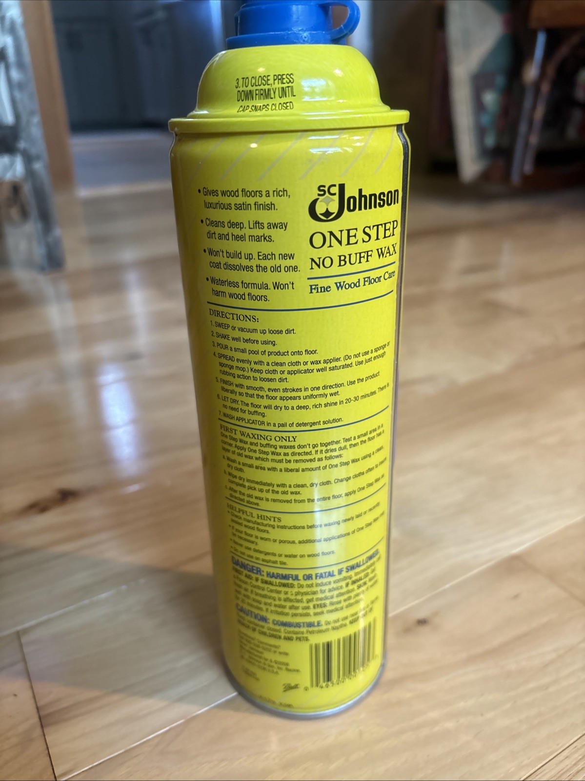 SC Johnson One Step No Buff Wax Fine Wood Floor Care 22Oz Discontinued. Full