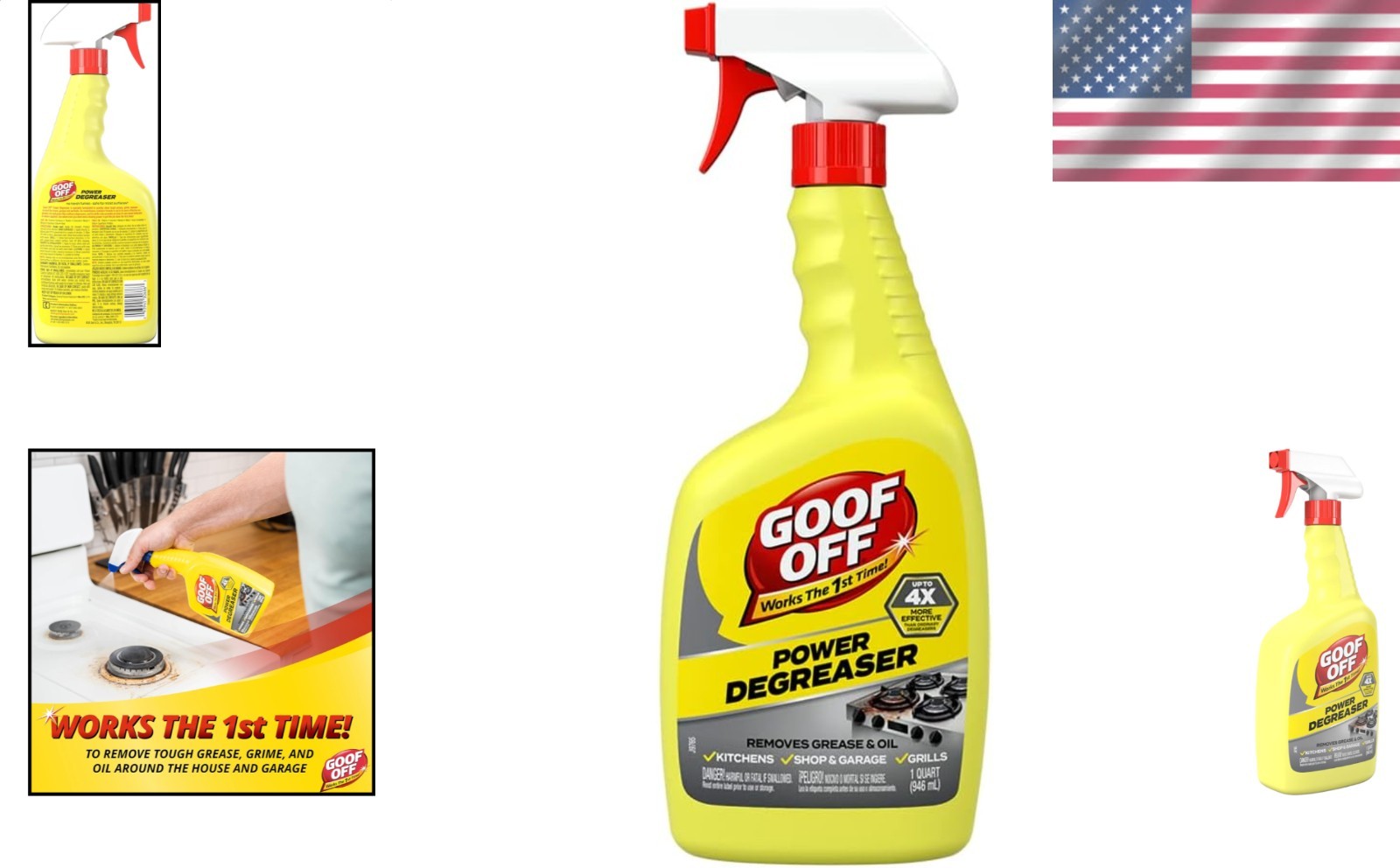 Mechanic Degreaser Cleaner 32oz Spray Tough Grease Tar Asphalt Household Garage