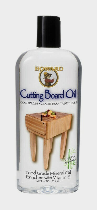 Howard CUTTING BOARD OIL 12 oz Wood Bamboo Clear Food Grade Season Butcher Block