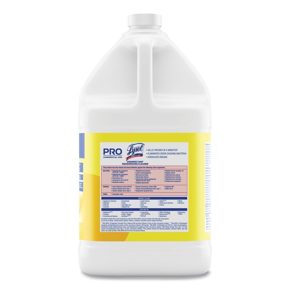 Professional LYSOL Brand 99985CT 128 oz Bottle Cleaner – Lemon (4/CT) New
