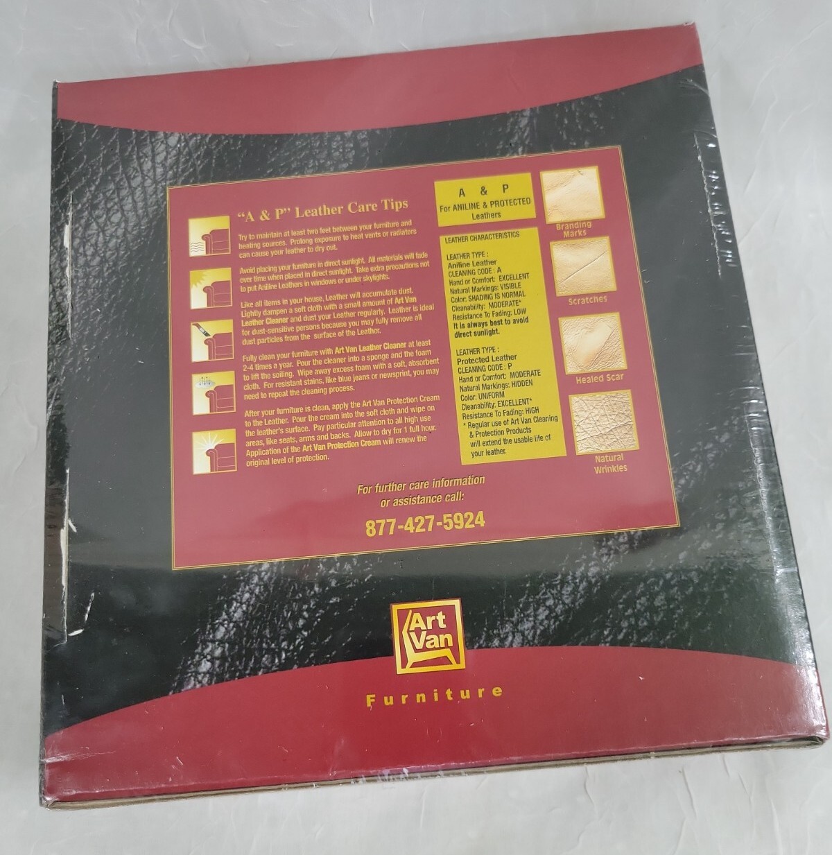 Art Van Leather Protection & Cleaning Kit Liquid Furniture NEW Factory Sealed
