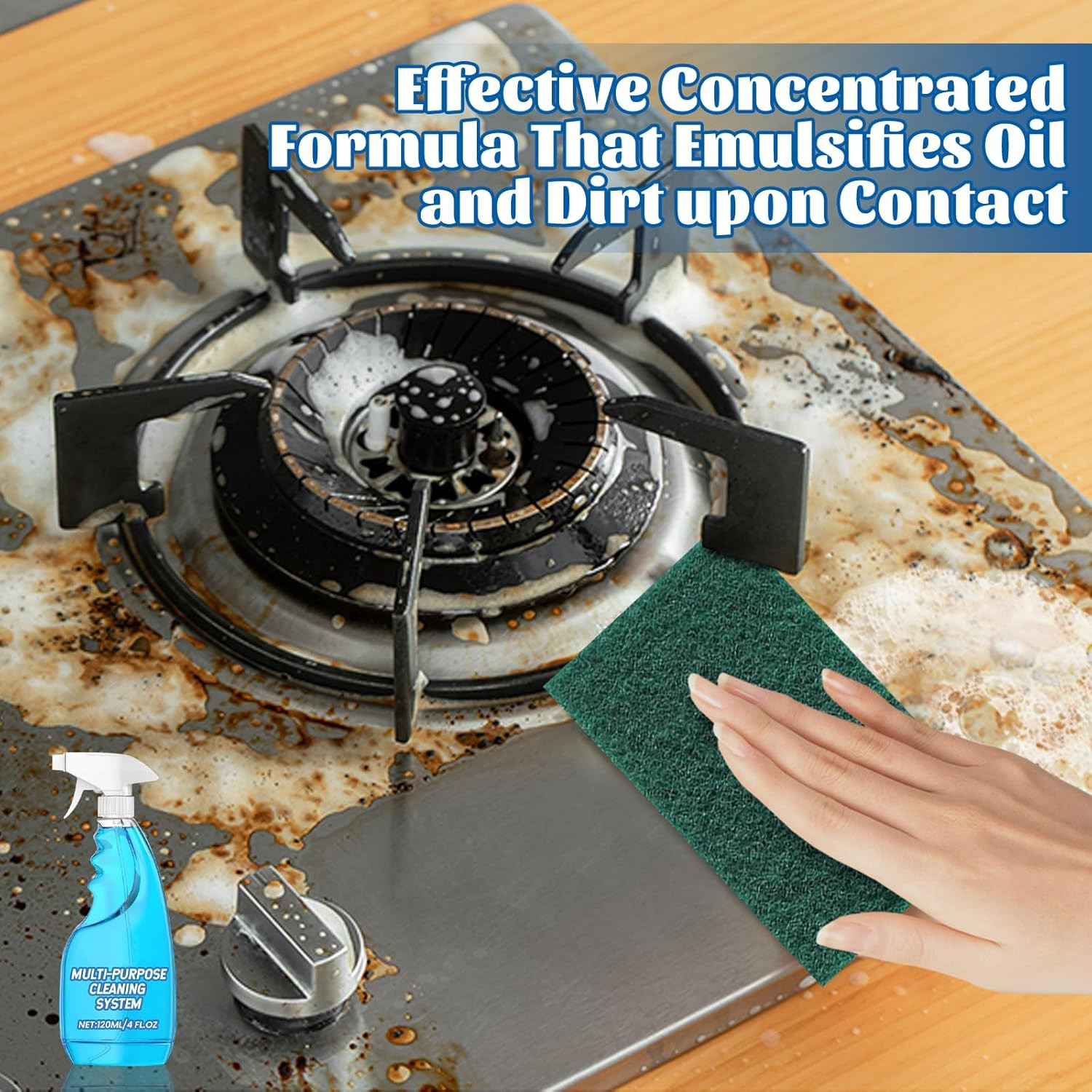 ANRUI Upgraded Splash Foam Spray Tablets with Bottle for All-Purpose Cleaning