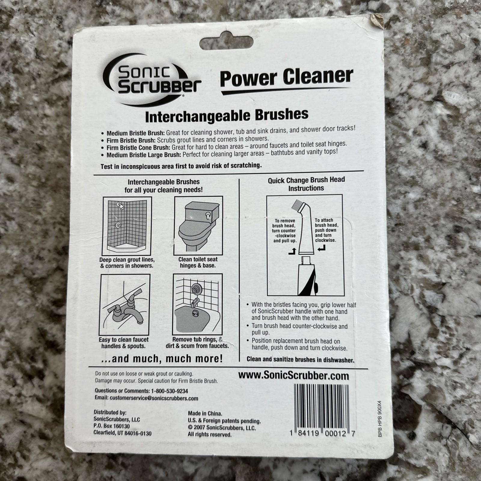Sonic Scrubber Bathroom Power Cleaner Refill Brush Heads 4-Pack New
