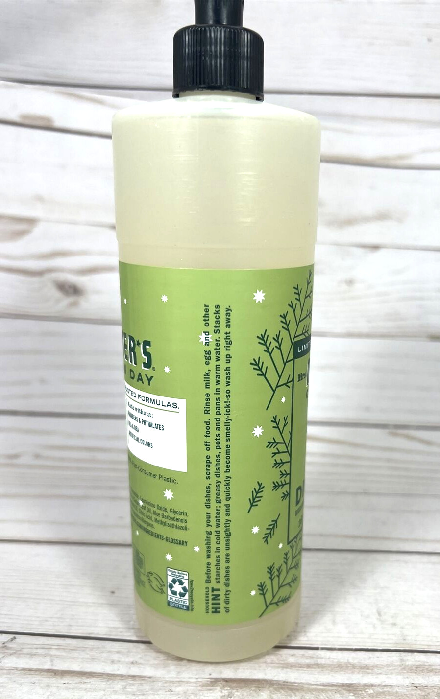 Mrs. Meyer’s Clean Day IOWA PINE Dish Soap Limited Edition Scent 16oz (2 Pack)
