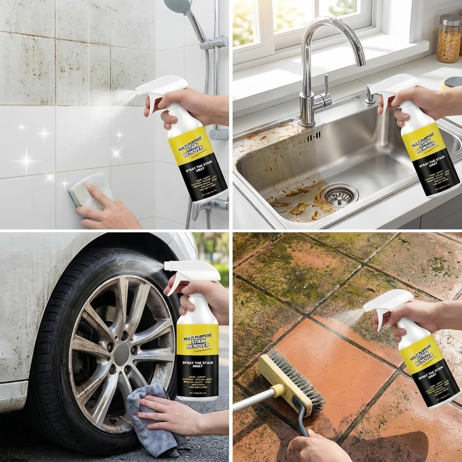 Power Spray Multi-Purpose Stain Remover 120ml for Kitchen Bathroom Floor Car