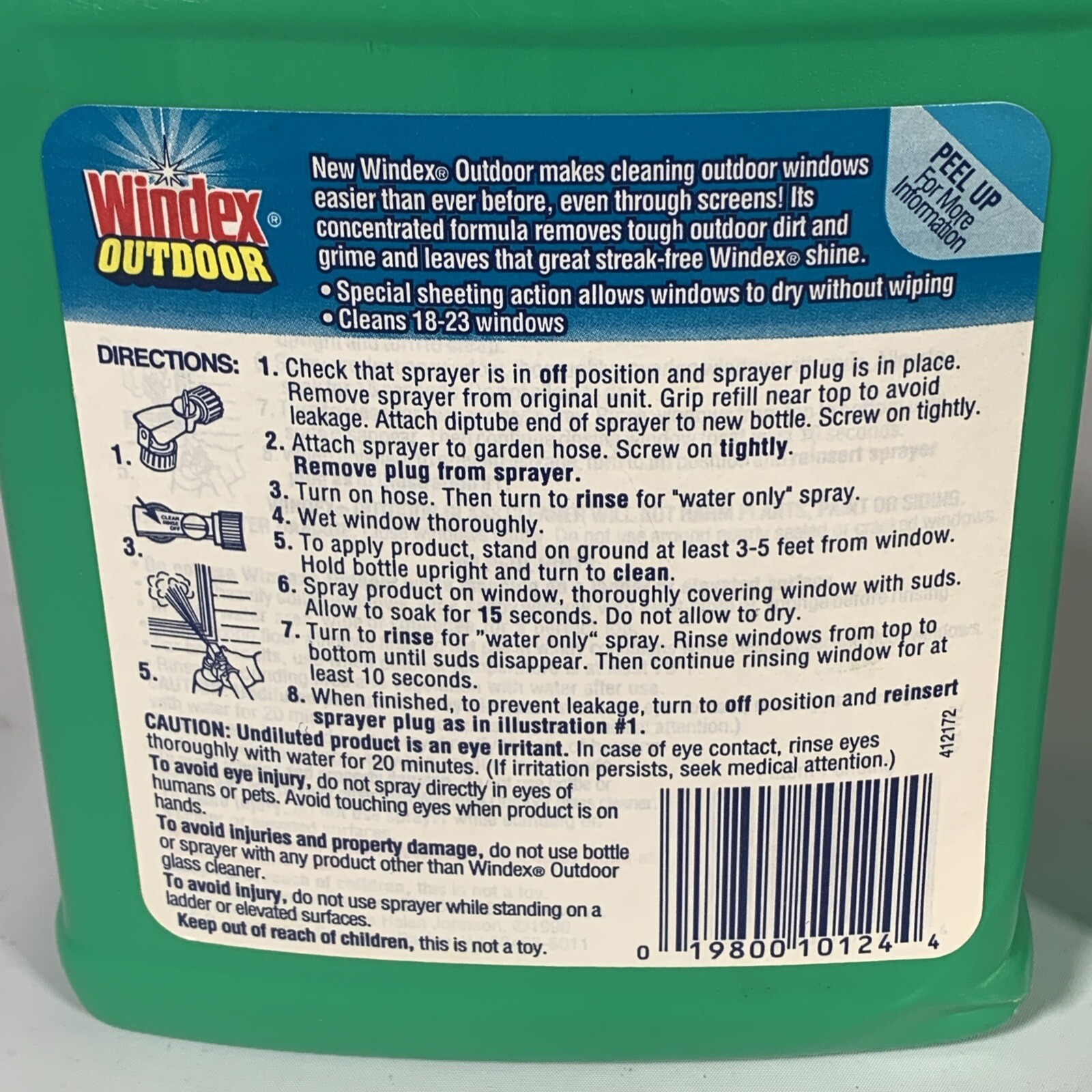 Windex Outdoor Window, Glass Cleaner Concentrate 32 Oz Lot of 2
