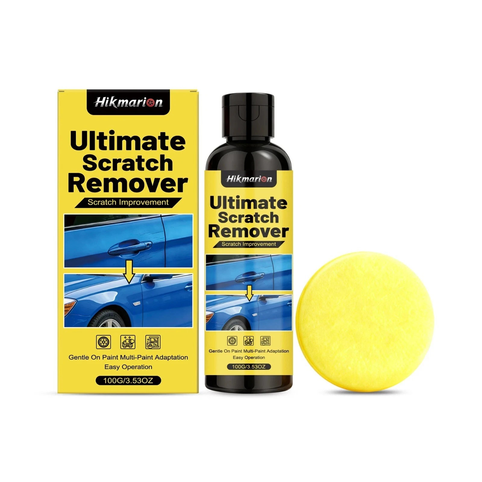 Universal Car Scratch Repair Kit Paint Restorer Polish Paste with Sponge 100g