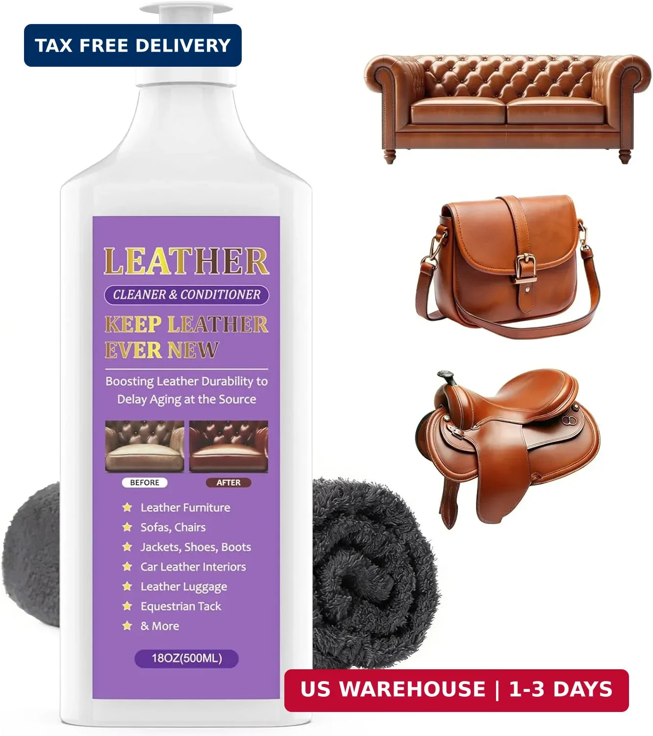 Leather Cleaner & Conditioner – Cleans, Nourishes, Restores & Maintains, Crafted