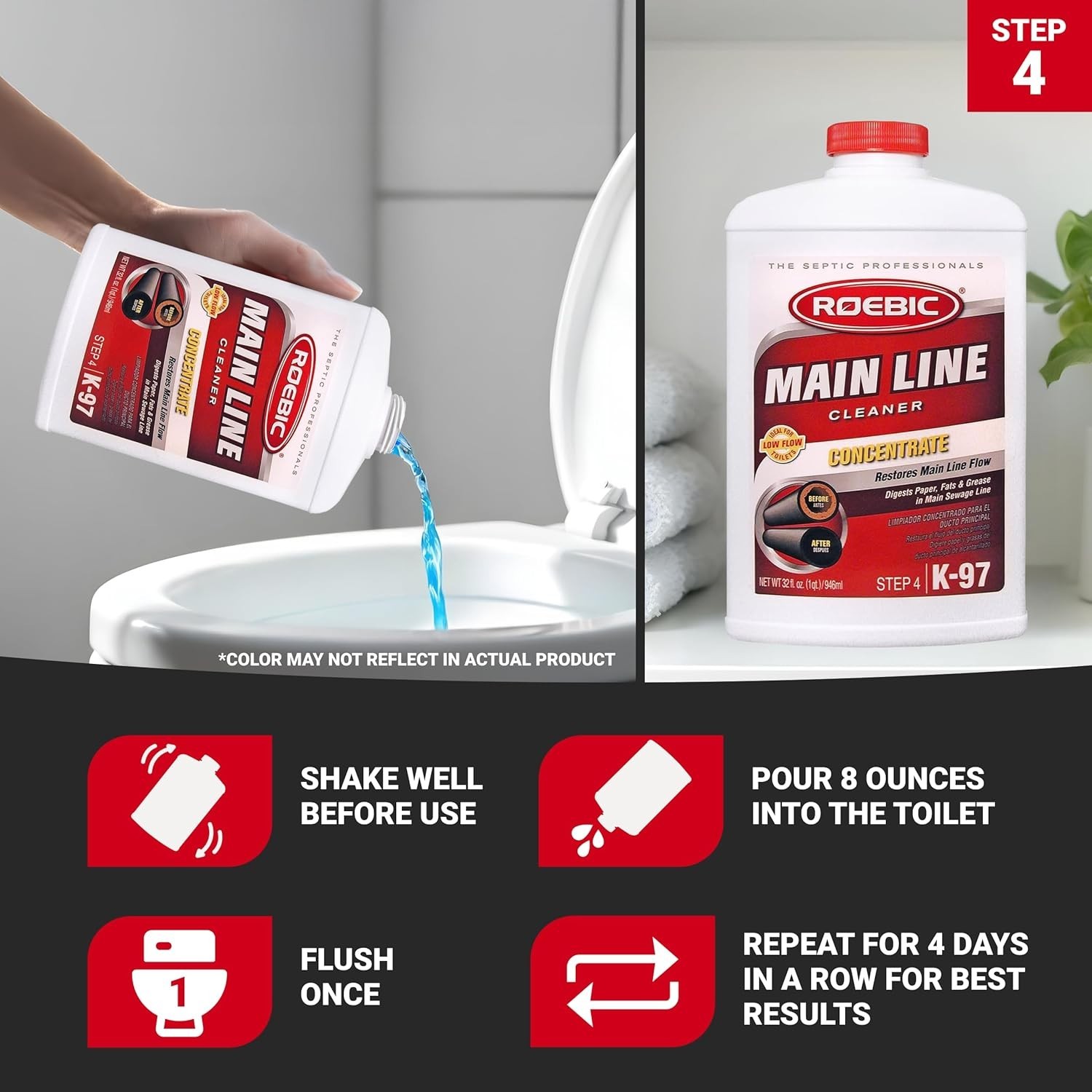 Complete Septic Care Kit 4 Quarts: Unscented, Non-Toxic, Prevents System Failure
