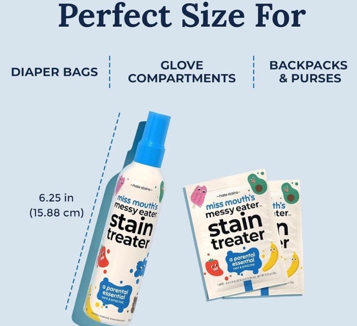 Miss Mouth’s Messy Eater Stain Treater Spray – 4oz Stain Remover – Newborn & …