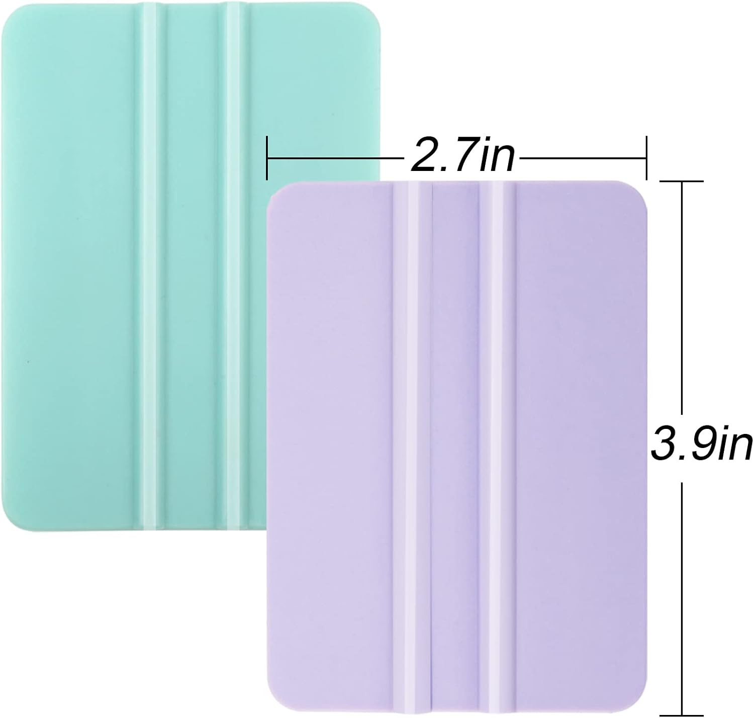 Squeegee for Vinyl- Felt Vinyl Squeegee 2 Pcs,Purple and Teal Squeegees Scraper