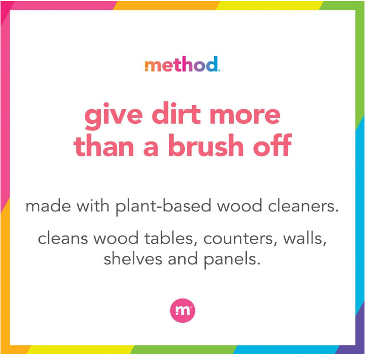 Method Daily Wood Cleaner, Almond, 28 oz Spray Bottles, (1 Pack)