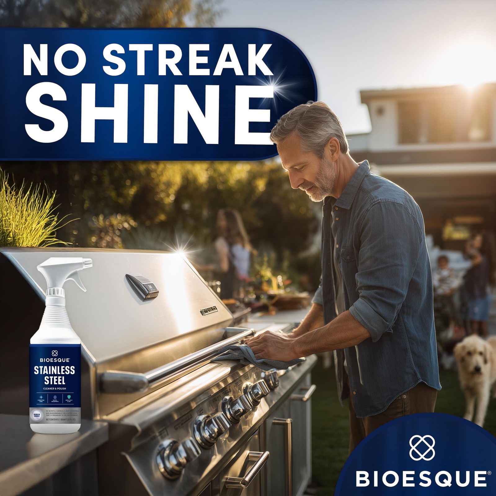 Stainless Steel Cleaner & Polish, Heavy Duty, Non-Abrasive, 32 Fl Oz (Pack of 1)