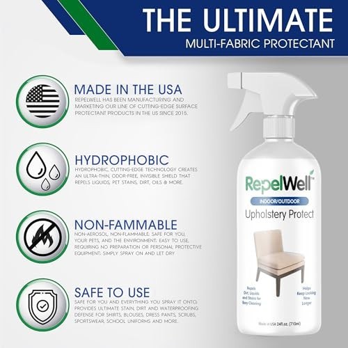 Eco-Friendly Stain & Water Repellent Spray 24oz – Non-Toxic, Pet-Safe Fabric & L