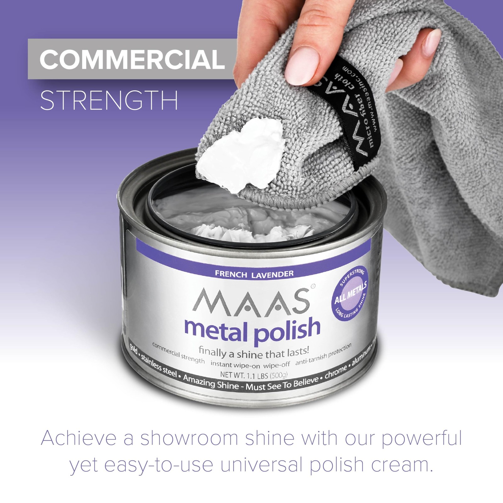 Universal Metal Polish 1.1lb Can with Free Cloth – Clean Protect All Metals