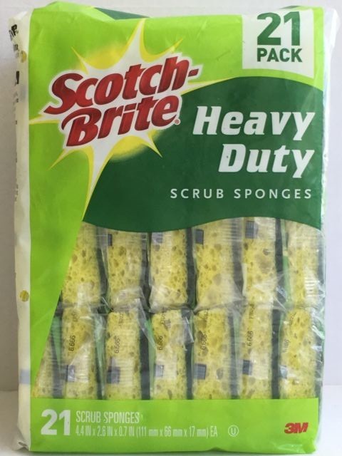 Scotch-Brite Heavy Duty Scrub Sponges 21 Pack