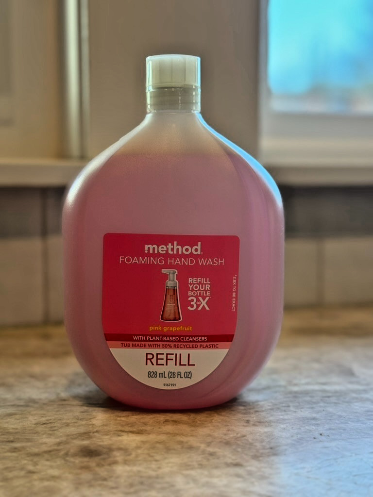 Method Foaming Hand Wash Refill 3x Pink Grapefruit Scent Plant Based 28 oz