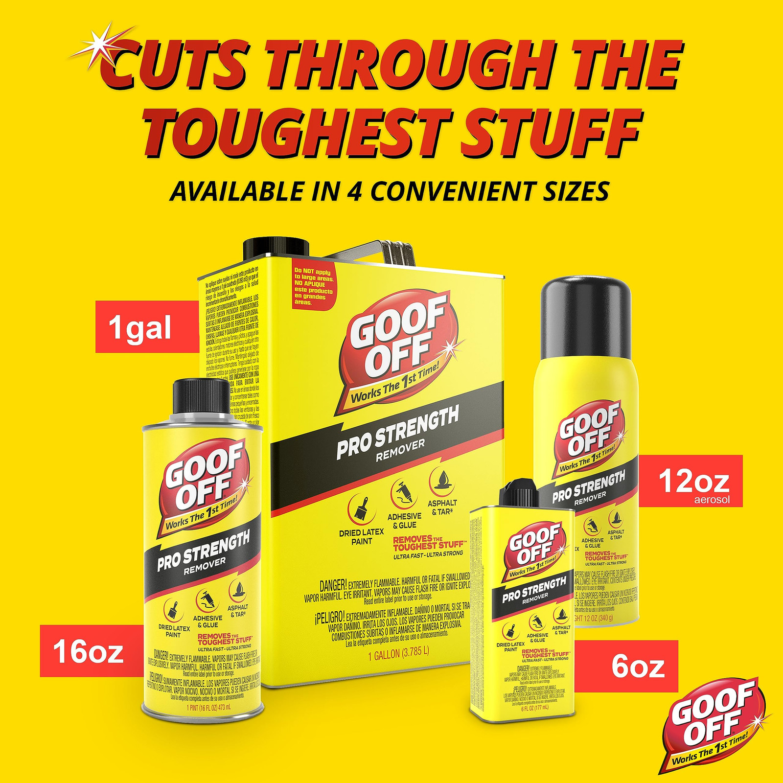 Goof Off Professional Strength Remover for Tough Stains and Adhesives 12 Ounce